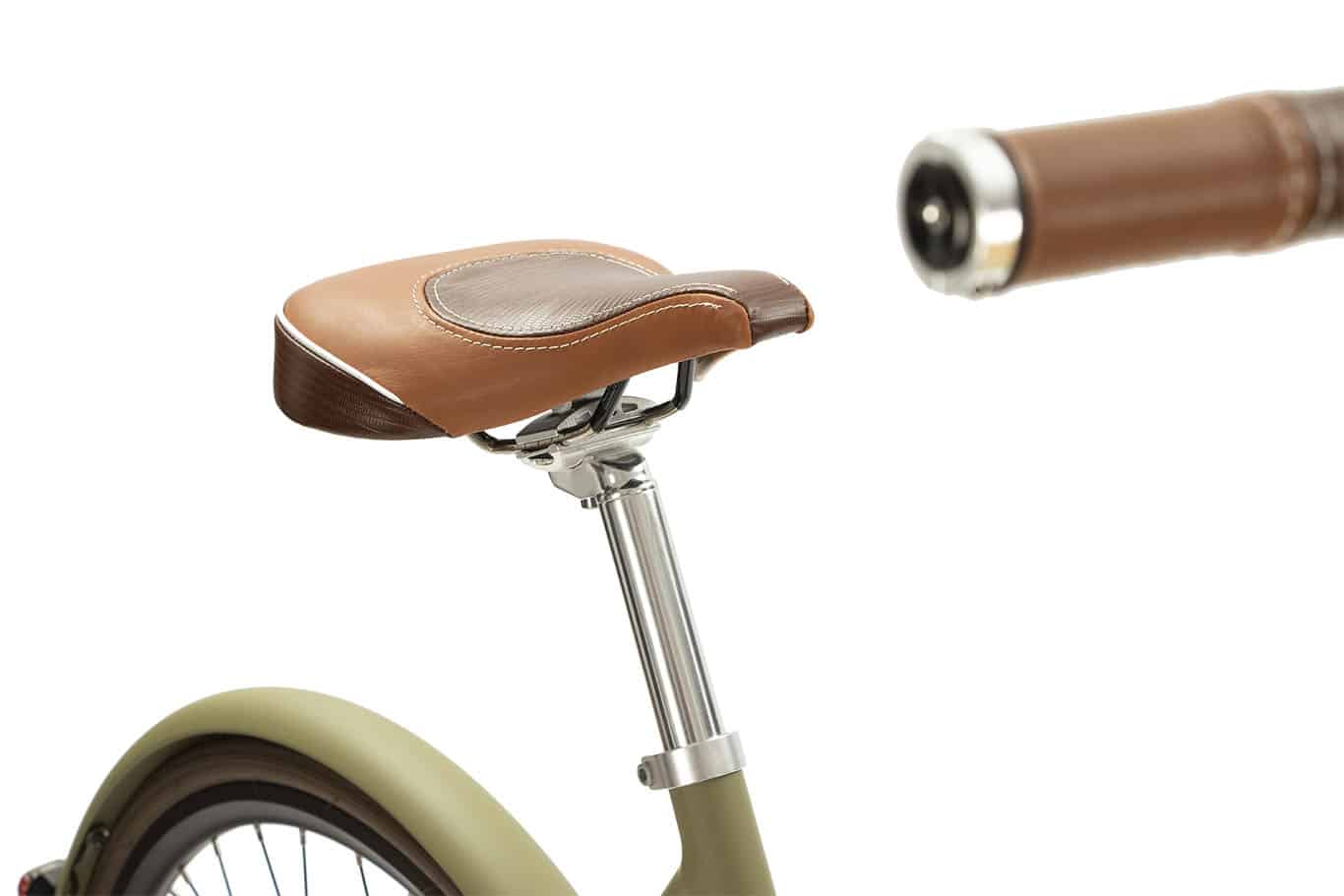 Poignée de transport vélo bois et cuir